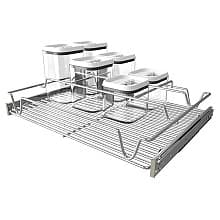Pullout Pantry Container Organizer, Anodized Chrome