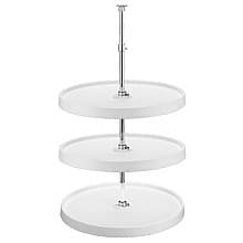 Full-Circle 3 Tray Lazy Susan, White