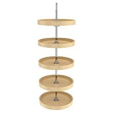 6065 Full-Circle 5 Tray Lazy Susan Set, Almond