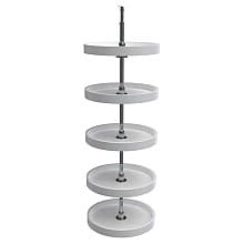 6065 Full-Circle 5 Tray Lazy Susan Set, White