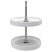 6072 Full-Circle 2 Tray Lazy Susan Set, White