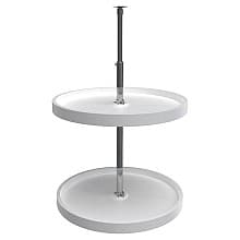 6072 Full-Circle 2 Tray Lazy Susan Set, White