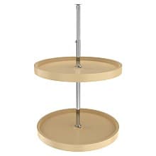 6072 Full-Circle 2 Tray Lazy Susan Set, Almond
