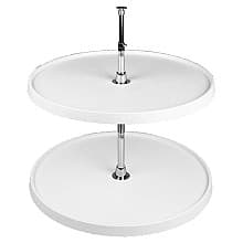 6072 Full-Circle 2 Tray Lazy Susan, White