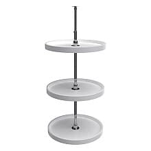 20" Full-Circle 3 Tray Lazy Susan, White