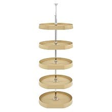 D-Shape 5 Tray Lazy Susan, Almond