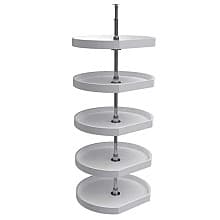 D-Shape 5 Tray Lazy Susan, White