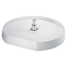D-Shape 1 Tray Lazy Susan, White