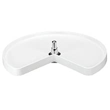 6465 24" Kidney 5 Tray Lazy Susan, White