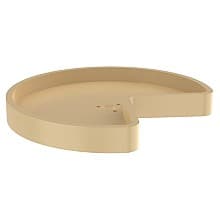 6471 18" Kidney 1 Tray Lazy Susan with Hub, Almond
