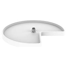 6471 Kidney 1 Tray Lazy Susan with Hub, White