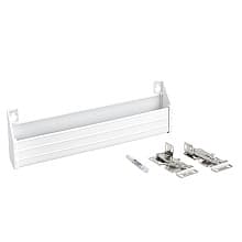 11" Slim Line White Sink Front Tip-Out Tray with 2-Pair Hinge