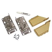 Almond Sink Front Tip-Out Tray with 1-Pair Hinges and End Cap
