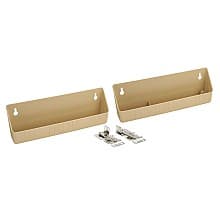 11" Almond Sink Front Tip-Out Tray with 2-Pair Hinges Bulk (20 Trays)