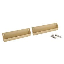Almond Sink Front Tip-Out Tray Set with 2-Pair Hinges