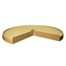Pie Cut Lazy Susan Tray (No Hardware), Almond, Bulk (12 Trays)