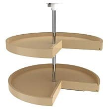 18" Full-Circle Lazy Susan, 28" Height, White, Bulk (6 Sets)