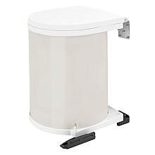 14 L Pivot Out Vanity Waste Container, White