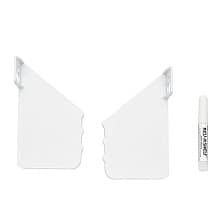White Tip-Out Tray End Cap