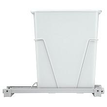 RV Single 30 QT Bottom-Mount Waste Container Pullout with Full-Extension Slide, White