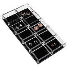 1-1/4" x 11-5/8" x 6" Jewelry Organizer, Translucent Finish