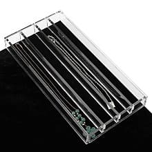 1-1/4" x 11-5/8" x 6" Necklace Organizer, Translucent Finish