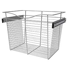 18" x 16" x 24" Wide Heavy-Gauge Pull-Out Wire Basket