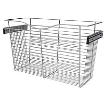 18" x 12" x 30" Wide Heavy-Gauge Pull-Out Wire Basket, Chrome Finish