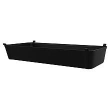 3-25/32" x 10-5/8" Canvas Closet Basket Liner, Black Finish