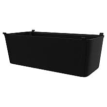 7-25/32" x 10-5/8" Canvas Closet Basket Liner, Black Finish