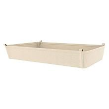 3-25/32" x 14-5/8" Canvas Closet Basket Liner, Tan Finish