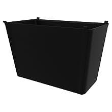 14-25/32" x 12-5/8" x 22-3/4" Canvas Closet Basket Liner, Black Finish