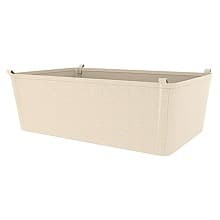 7-25/32" x 14-5/8" Canvas Closet Basket Liner, Tan Finish