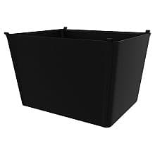 14-25/32" x 18-5/8" Canvas Closet Basket Liner, Black Finish