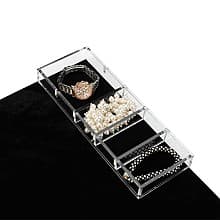 1-1/2" x 22" x 13" Jewelry Drawer Insert, Black Finish