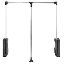 Pull Down Closet Rod, Chrome Finish