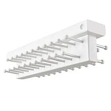14" Slide-Out Maple Tie Butler, White Finish