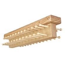 16" Slide-Out Maple Tie Butler, Natural Finish