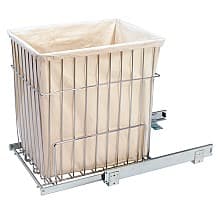 14-3/4" Wide Roll-Out Wire Hamper Basket