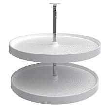2062 Full-Circle 2 Tray Lazy Susan, White