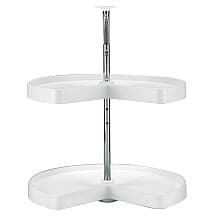 Kidney Lazy Susan Tray (No Hardware), White, Bulk (40 Trays)