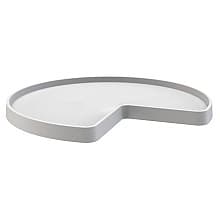 LD-2401 28" Kidney 1 Tray Lazy Susan, White, Bulk (10 Trays)