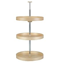 4BW Full-Circle 3 Tray Wood Lazy Susan