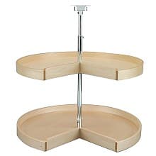 28&quot; Pie Cut 2 Tray Lazy Susan