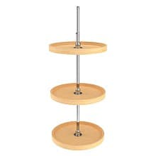 18" Full-Circle 3 Tray Lazy Susan, Wood