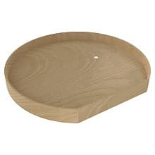 LD-4NW 32" D-Shape 1 Tray Lazy Susan with Swivel Bearing, Maple