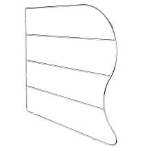 1/4" Tray Divider, Chrome Bulk (10/Pack)