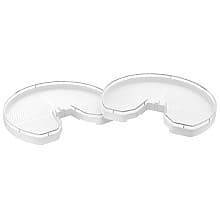 LD-CC 32" Collapsible Corner Plastic Lazy Susan Tray Set, White