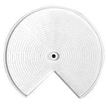 28" Pie Cut Lazy Susan Tray (No Hardware), White, Bulk (40 Trays)