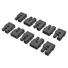 12/24VDC DIY Barrel Connector, Black (10/Bag)